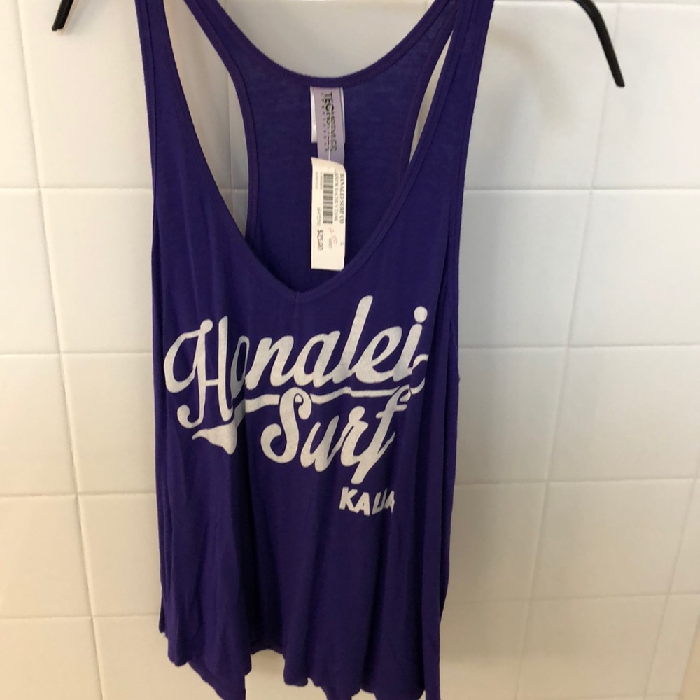 Purple razor back tee